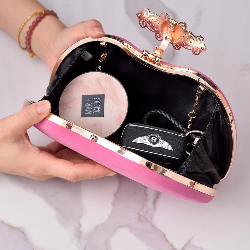 Light Pink Purse Ladies Elegant Bride Vintage Handbags for Women Designer Luxury Crossbody Bag Brand Velvet Evening Clutch Bag