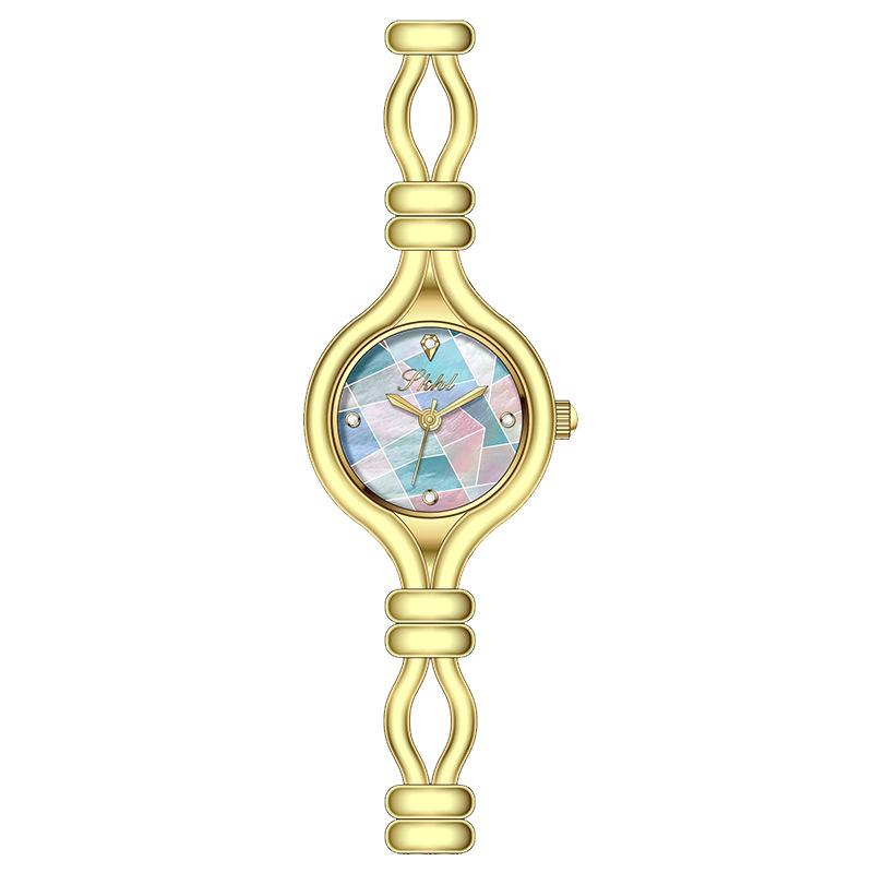 Elegant Women'S Wristwatch, New Light Luxury Small Gold Watch, High-End Bracelet Watch, Exquisite And Versatile Timepiece