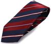 [Michiko London] Brand Necktie, Made in Japan, 100% Silk, Striped, Designer, Multi-color (Pattern D)