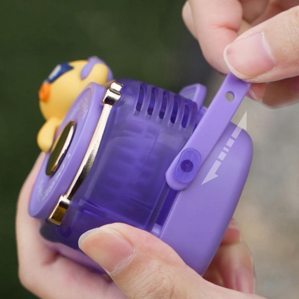 Hals-Hängeventilator für Kinder ABS PC Silikon Klingenlos USB Wiederaufladbar Leise Niedlich Cartoon Tragbar