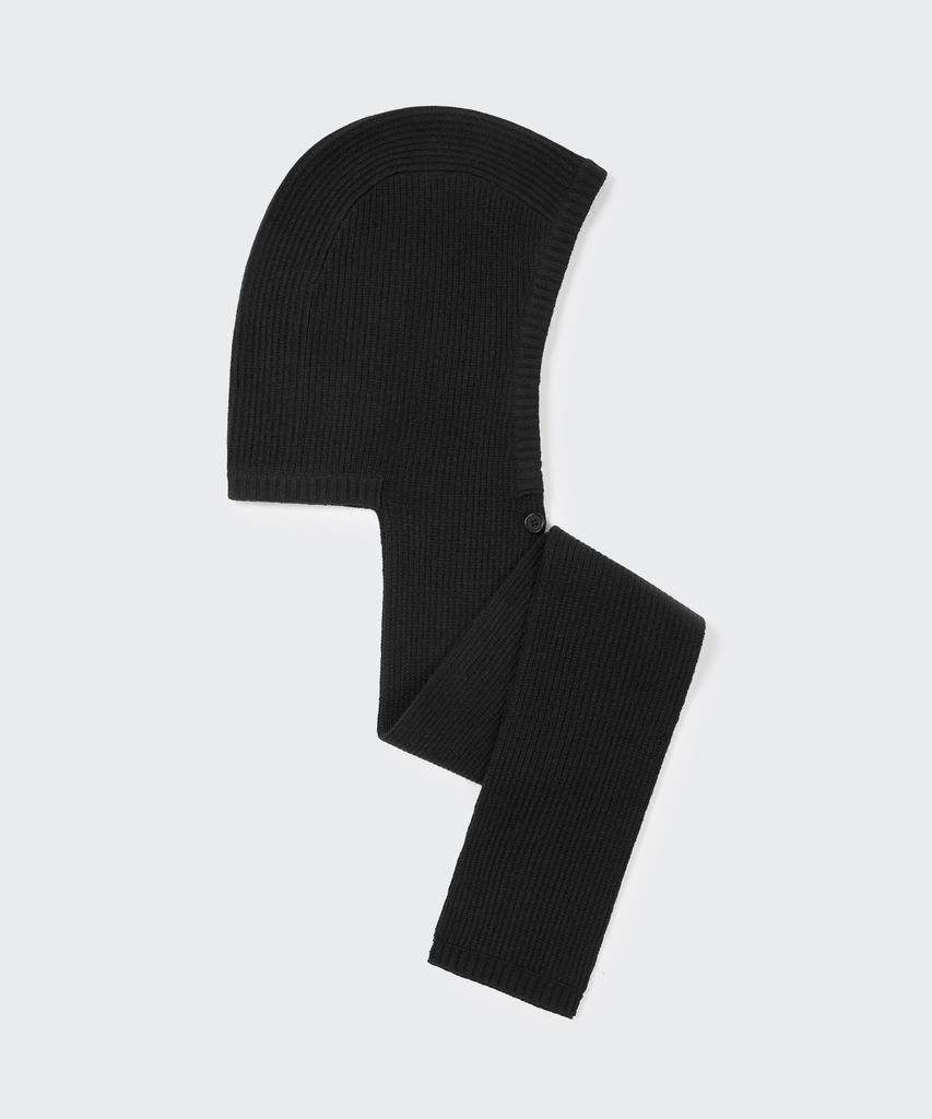 Musinsa Standard Lambswool Knit Scarf Balaclava [Black]
