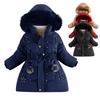 Girl Winter Cotton-Padded Jacket Children's Fashion Coat Kids Outerwear Baby's Warm Down Jacket Children Clothing 4-12 Years