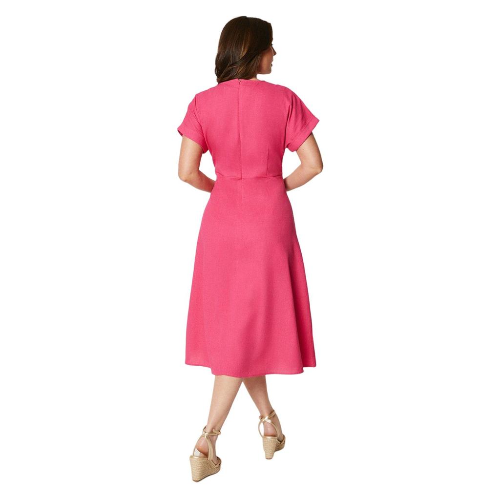 Dámské/dámské skládané midi šaty Principles ze směsi lnu