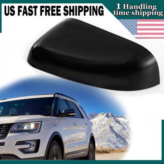 Driver Left Side Mirror Cover Black Cap For Ford Explorer 2016 2017 2018 2019 US