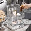 Acrylic Luxury Cosmetics Storage Box Organizer Table Transparent Dust-proof Makeup Lipstick Drawer Tall Cosmetics Organizer Case