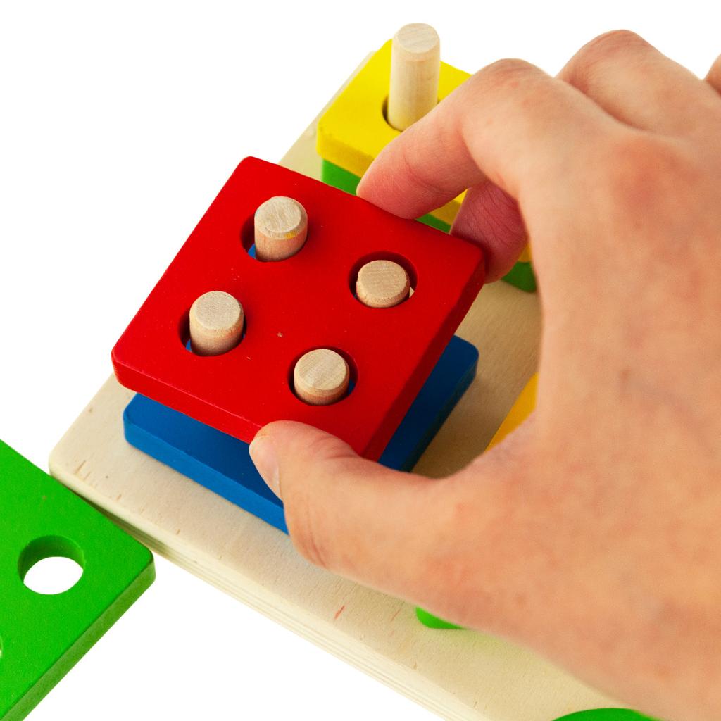 TG50018 WOODEN SHAPES TOY Sorter Puzzle Blocks