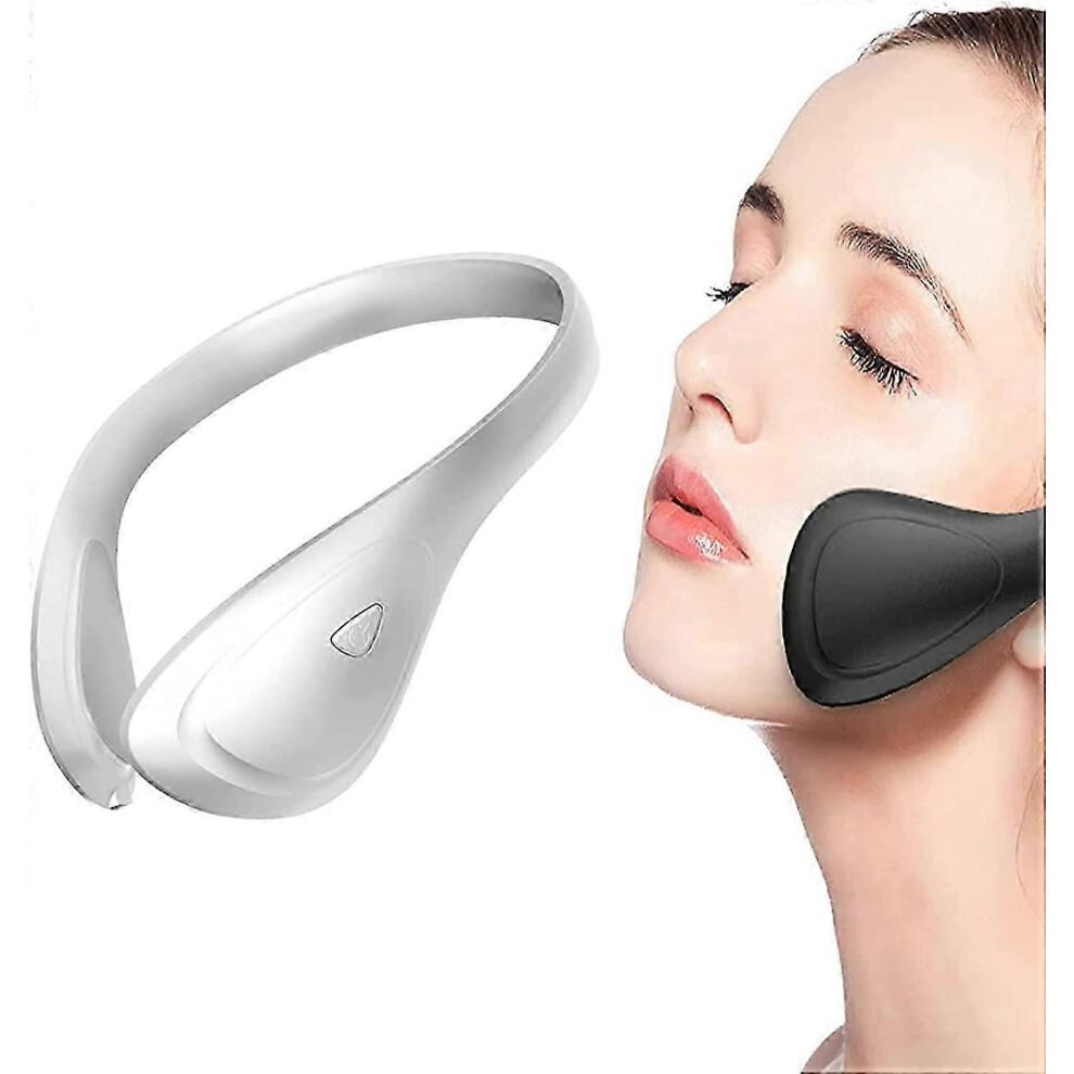 (White)EMS Microcurrent Lifting Device, Microcurrent Facial V Shape Beauty Device, EMS Microcurrent Lifting, V Face Shaping Massager