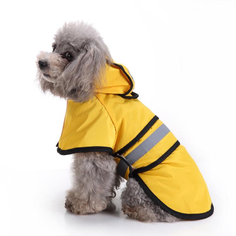 Reflective Raincoat Poncho for Small Dogs - Bichon Puppy Pet Rainwear