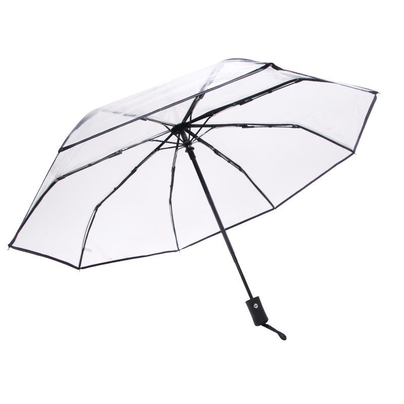 Paraguas Transparente Lindo de Dibujos Animados – Recomendado por Influencers, Ideal para Estudiantes y Sesiones de Fotos