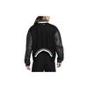 Nike Sportswear Solid Color Spliced Fabric Casual Long Sleeve Jacket Women Jackets Black FZ5734-010