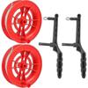 12cm2 Pieces Kite String Reel Winder Kite Line Winder Winder Handle Wheel String Flying Tools With 100m Line Outdoor Kite Accessories Red