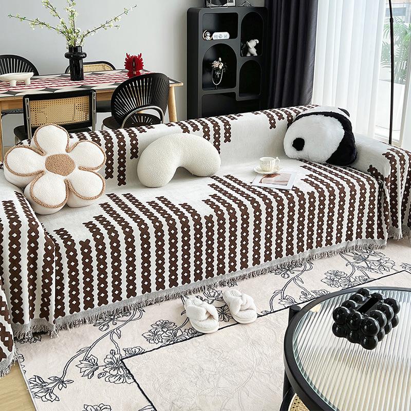 Chenille Sofa Towel Full Cover Cloth Non-Slip Stain-Resistant Four Seasons Universal Anti-Cat's Paw Cushion