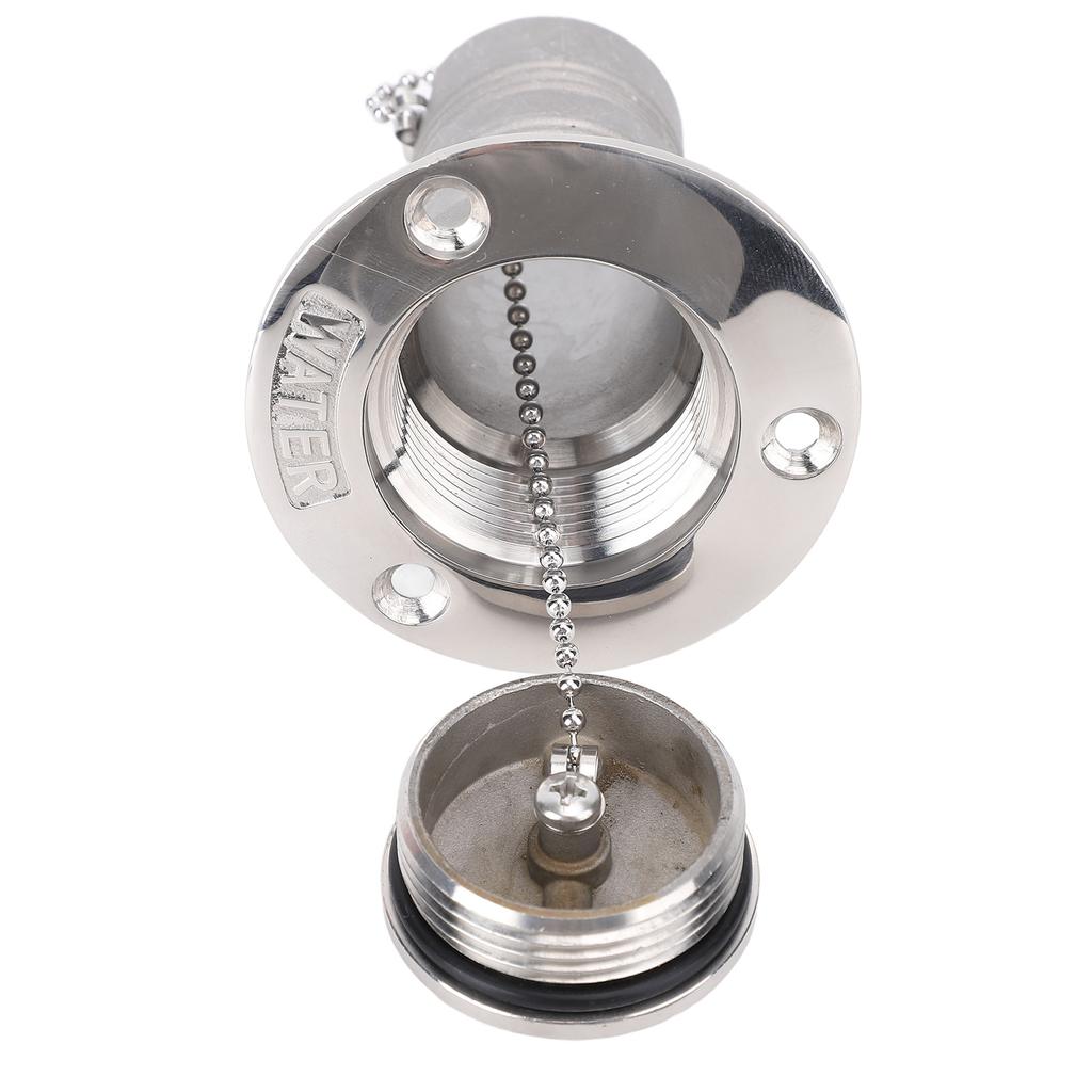 Boat Deck Fuel Filler Cap 38mm 316 Stainless Steel Highly Polished Marine Deck Filler Cap for Yacht Freighter Speedboat