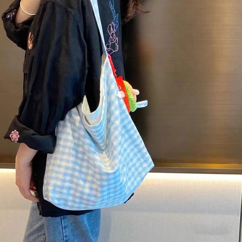 

Сумка в непринужденном стиле Большой вместимости Универсальная Одноплечевая Сумка через плечо для поездок на работу светло-синий