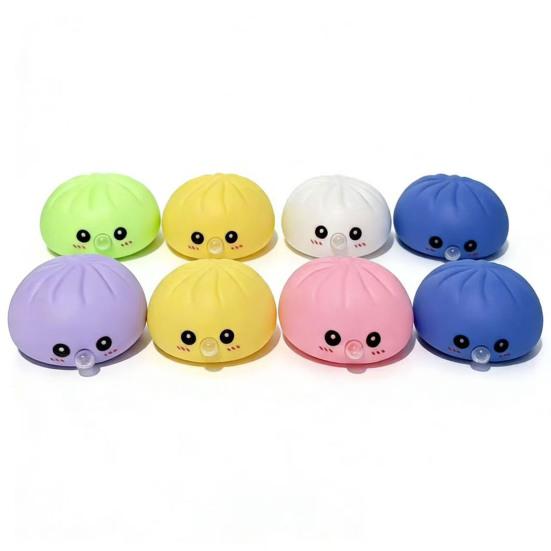 Rice Dumpling Squeeze Toy Soft Stress Relief Balls Cute Blow Bubbles Shape Skin-Friendly Fidget Toy for Adults