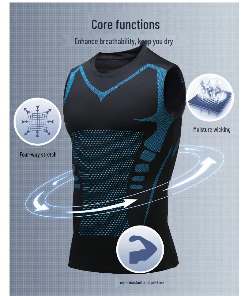 Men's Quick-Dry High-Elastic Tank: Fitness, Running, Basketball, Football Training Apparel