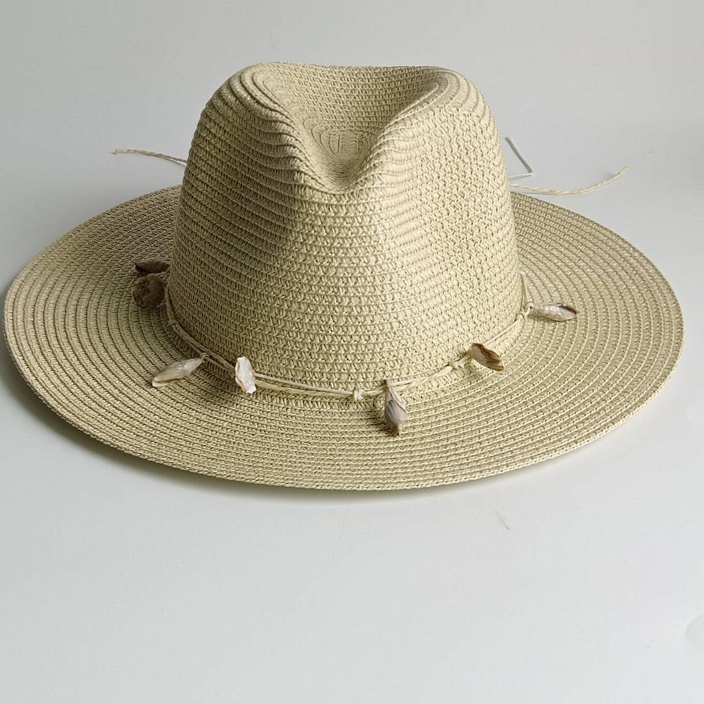 Summer Straw Hat Bohemian Shell Accessories Men and Women Straw Hat Sun Hat Candy Straw Hat Summer Hat  Chapeau