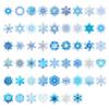 50pcs Snowflake Crystal Cartoon Stickers for Christmas Decoration, Laptop, and DIY Planner