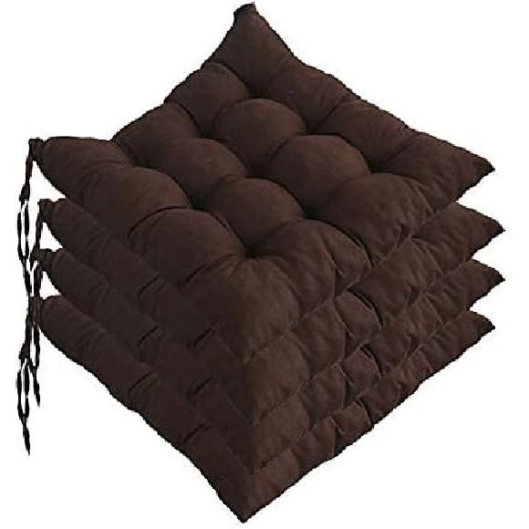 Набор из 4 подушек для стульев для помещений/улицы, квадратные хлопковые подушки для стульев, подушки для сиденья плетеного стула, для качалок, столовых, патио, кемпинга, кухонных стульев