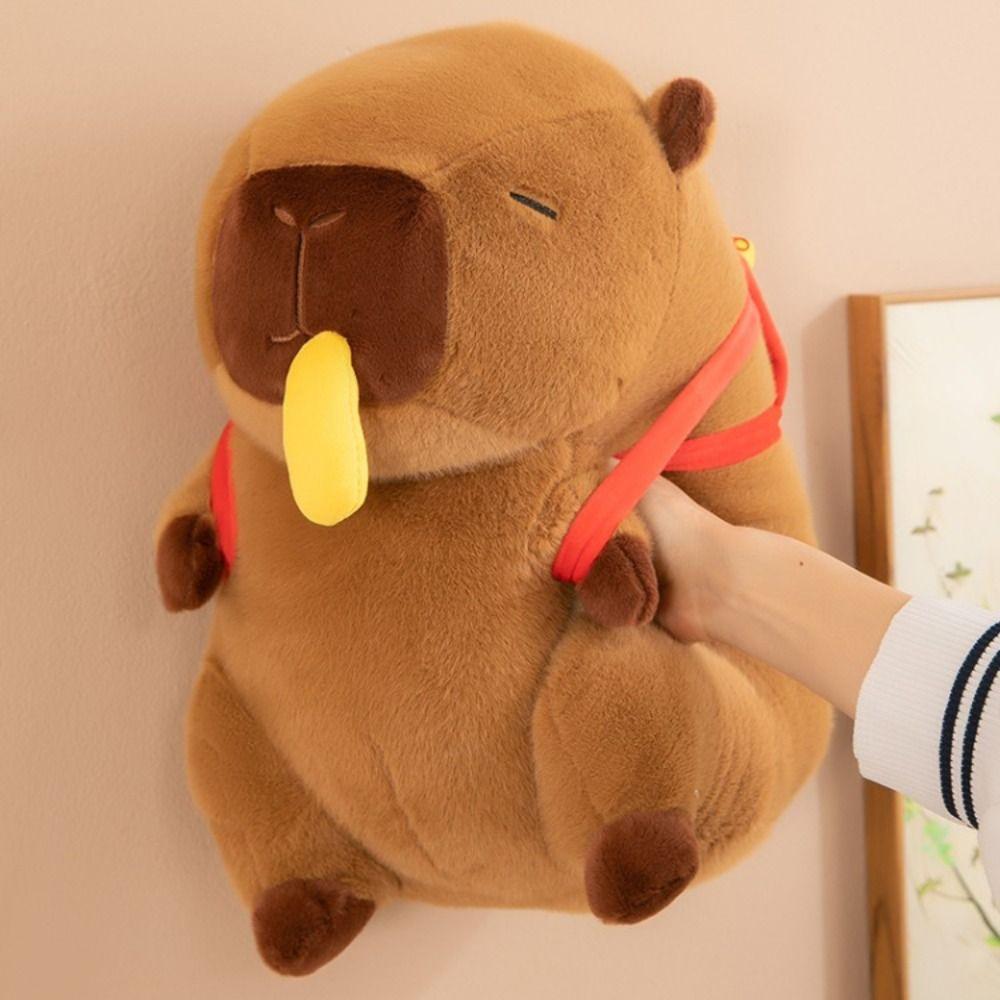 Látková panenka hranolky kapybara plyšová hračka s roztažitelnou plyšovou panenkou kapybara narozeninový dárek