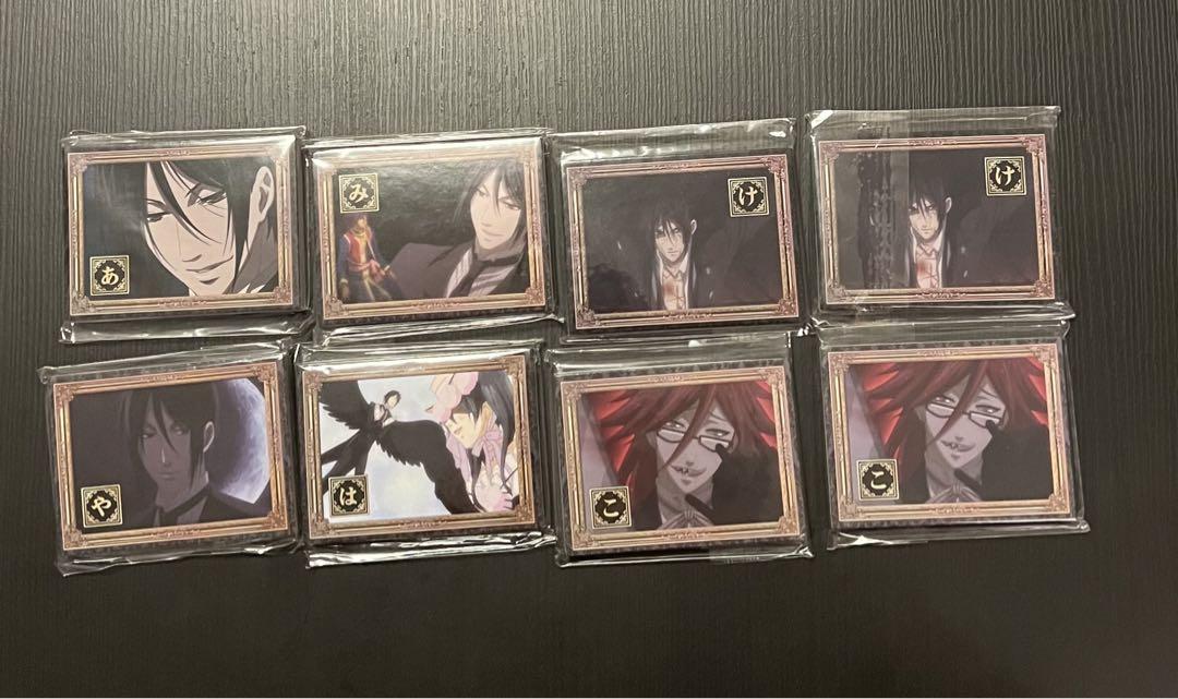 

[USED] Black Butler Animate Complete Volume Purchase Bonus Black Karuta Card Set of 8