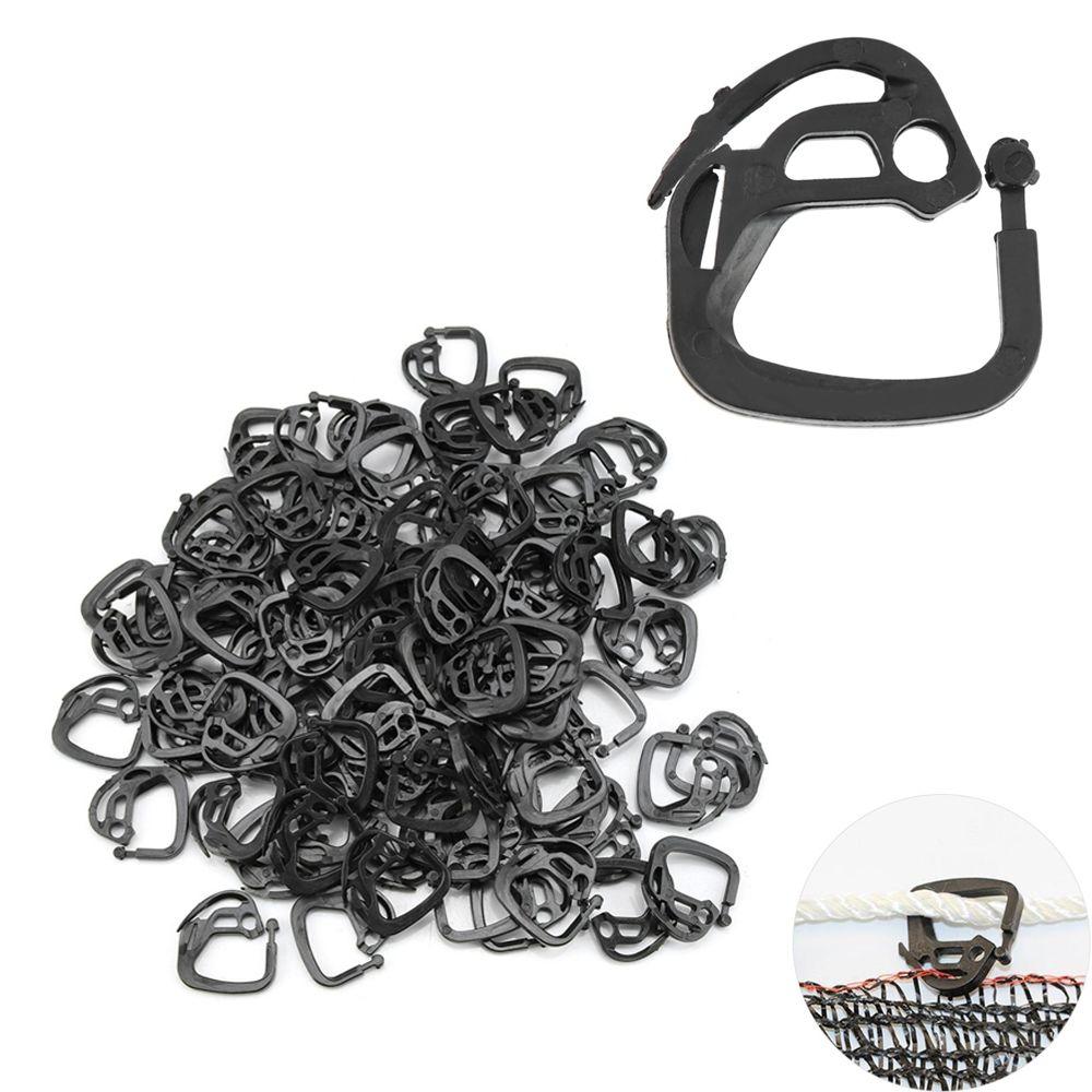 100pcs Plastic Shade Net Hooks Black Shading Net Hook  Greenhouse Shade Cloth Installation чёрный
