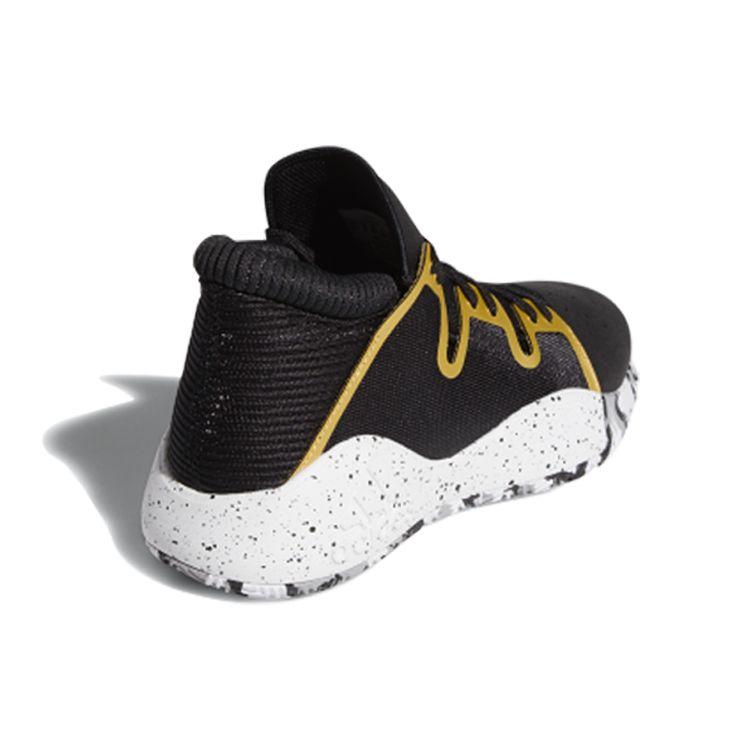 Adidas Pro Vision J Mid Top Basketball Shoes Kids Sneakers Black Gold F97290