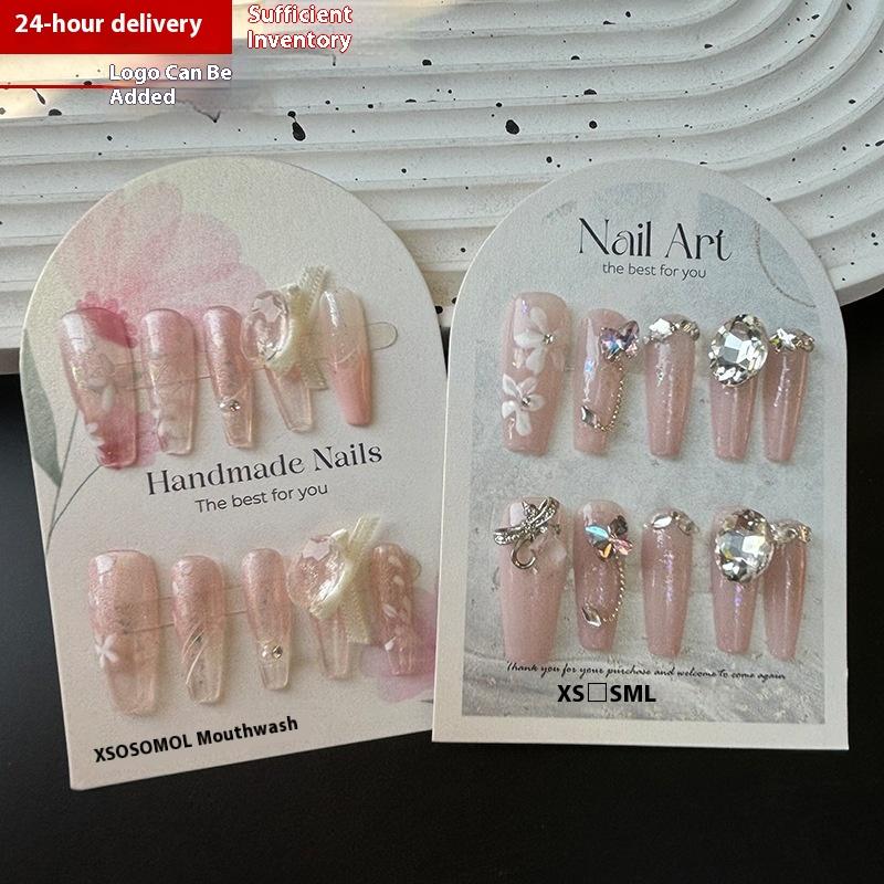 50Pcs Press On Nail Bottom Cardboard Cards Nail Art Display Board Manicure Package Card Photo Props Card False Nail Tips