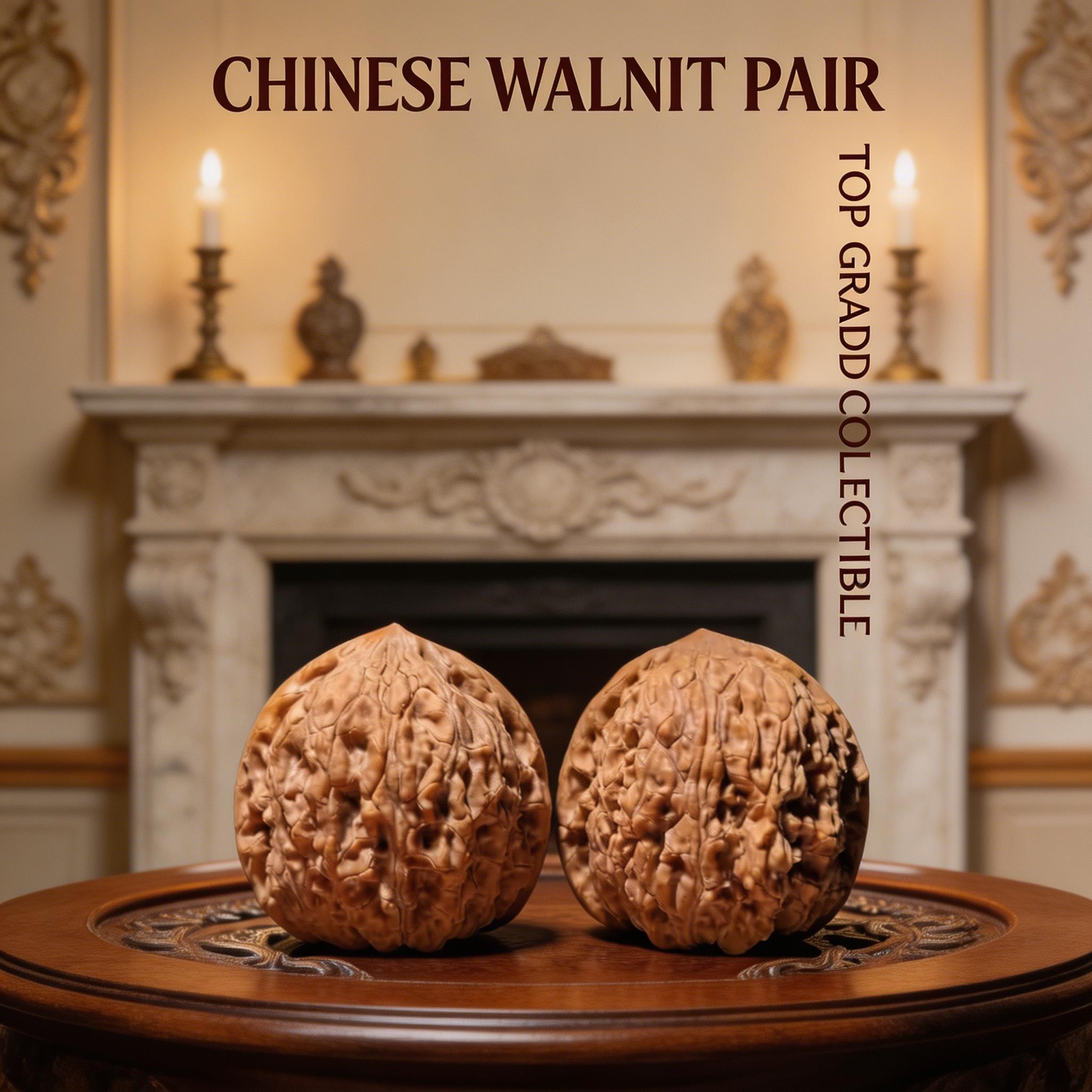 Solid Walnut Hand-Carved Ornament, Wooden Walnut Decor Art Piece, Ideal Business & Promotional Gift (as the picture,35-40)