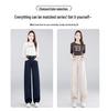 Women's High-Waist Curved Knife Pants - Spring/Autumn 2026, Slimming, Versatile, Straight-Leg, Niche Design.
