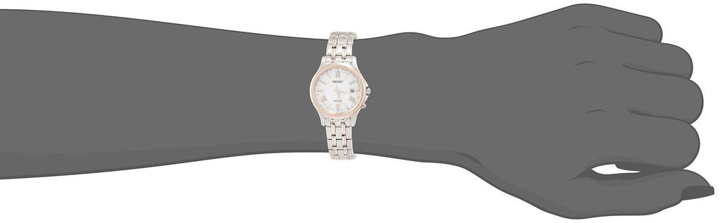 [Seiko Watch] Wristwatch Excelline Solar Radio Titanium Model Platinum Diamond Shield White Dial Curved Sapphire Glass SWCW162 Women's Silver