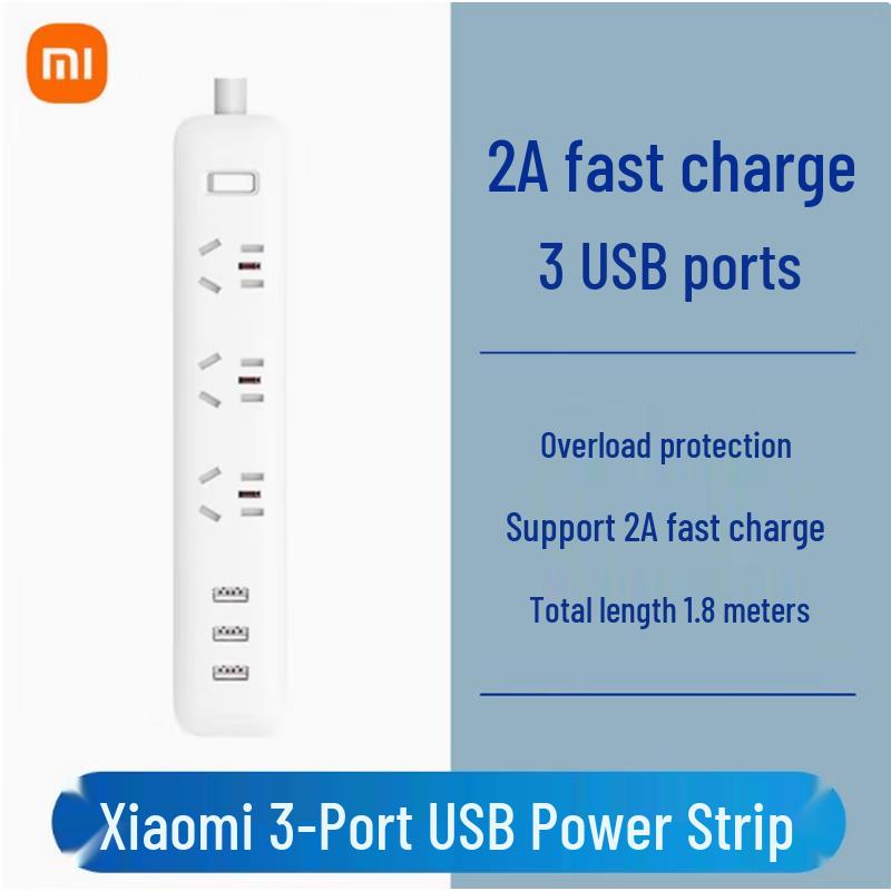

Xiaomi Smart Power Strip 3 with 3 USB Fast Charging Ports