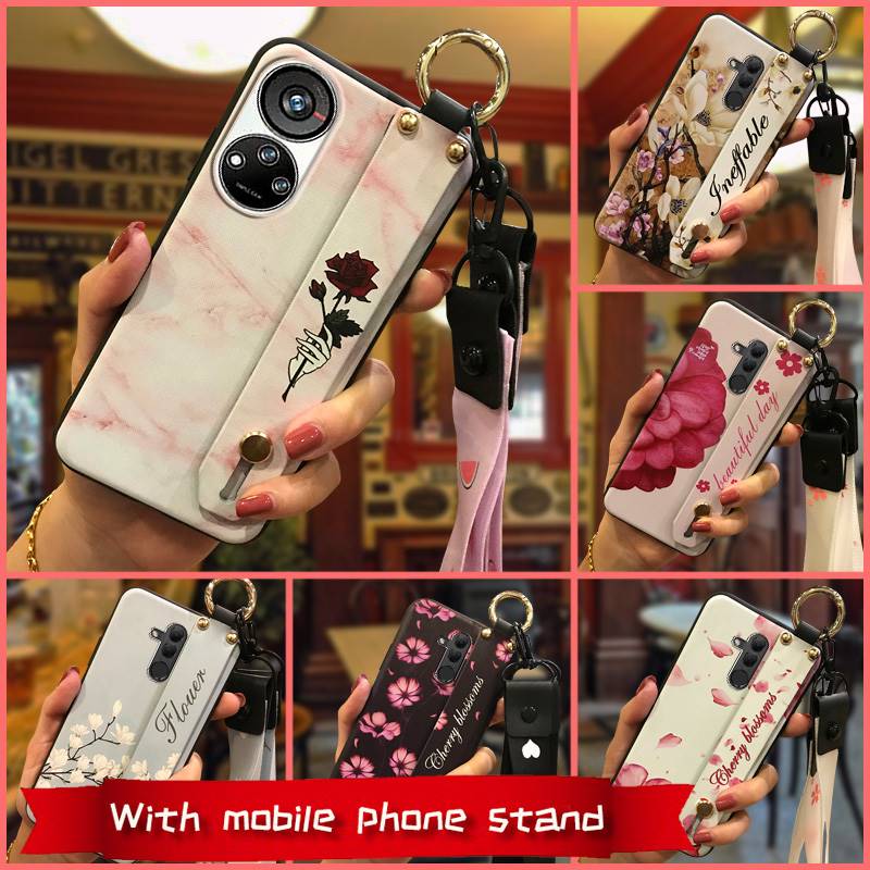 Wristband Phone Holder Phone Case For ZTE Blade V40S/Axon40 SE Dirt-resistant Soft case Durable Wrist Strap Lanyard Ring