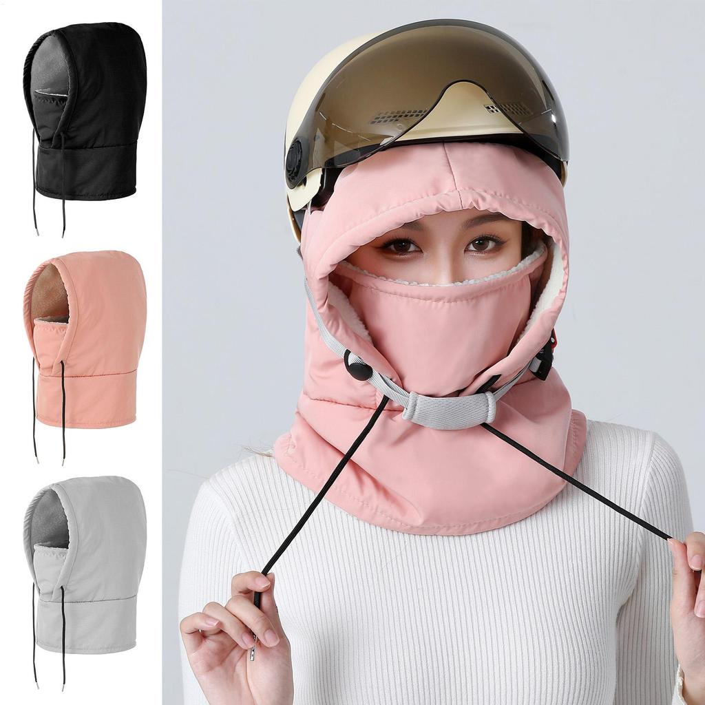 Ski Face Cover Waterproof Neck Warmer Winter Adjustable Skiing Hooded Hat For Runners Cyclists Women Motorcycle Cycling