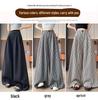 Women's Summer Ice Silk Striped Wide-Leg High-Waisted Pants - Thin, Slimming, Loose, Floor-Length, Casual Straight-Leg.