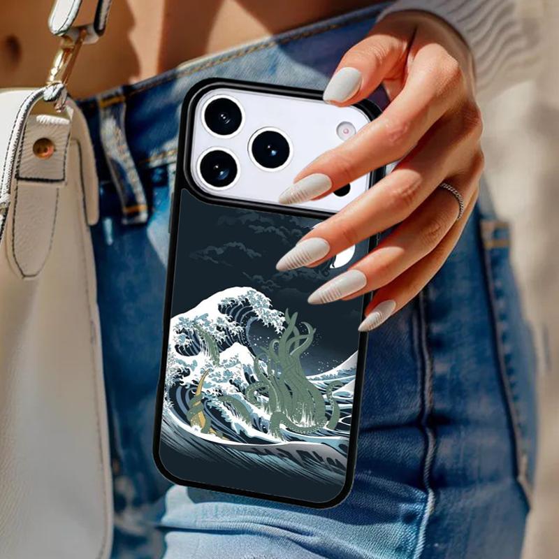 

Японская волна Аниме Дракон Чехол для телефона Для iPhone 17 Air 14 15 13 12 Max Чехол Для Apple 14 15 16 16e 11 Pro Max Plus iPhone 17pro max