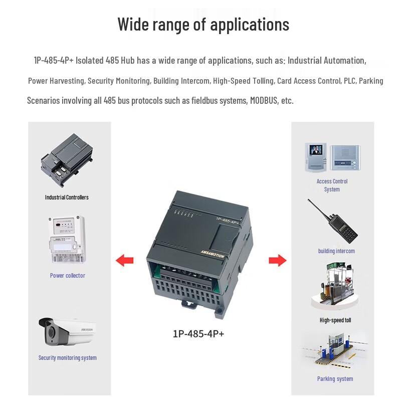 Aimoxun Industrial 1-to-4 Channel RS485 Hub