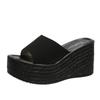 Sponge Cake, Thick Bottom Slope and Fish Mouth Breathable One-word Beach Sandals