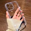 Simple red heart pattern transparent phone case suitable for iPhone 17 16 15 14 13 12 11 Pro/Max/Plus anti drop and shockproof