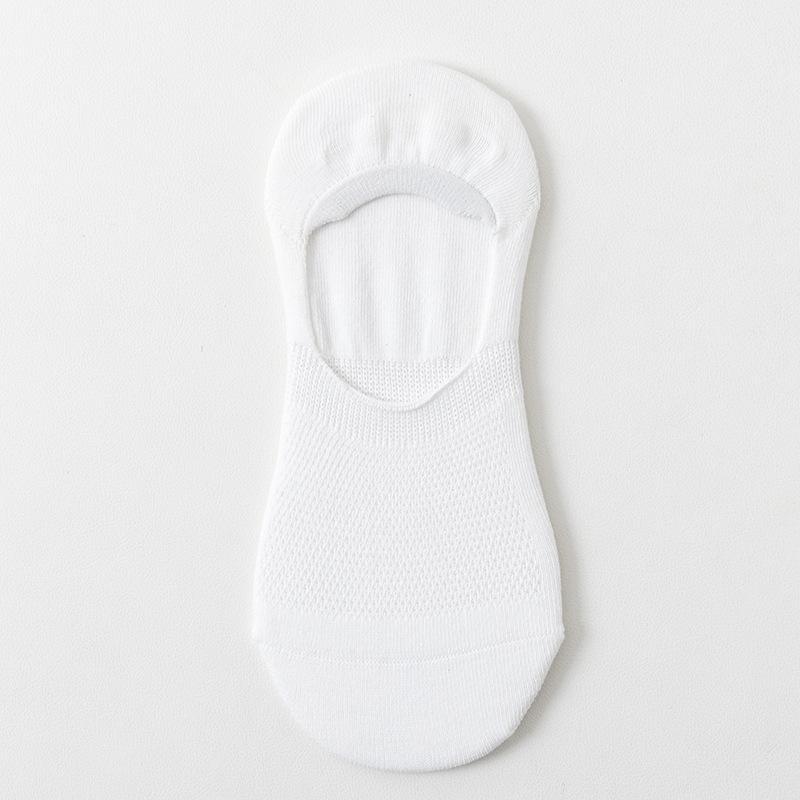 Women's Boat Socks, Shallow Mouth Invisible Solid Color Cotton Socks, Anti-slip and Non-dropping, As Well As Summer Thin Short Socks, Breathable