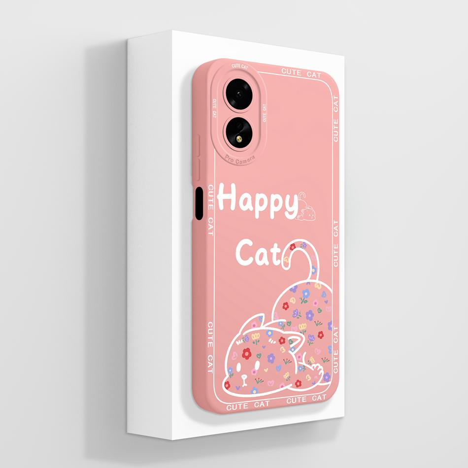 For Oppo A38 Case Oppo A18 Cover Cute Panda Soft Liquid Silicone Back Covers For Oppo A 38 4G Full Protection Phone Housing Capa