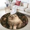 Ragdoll Cat Pattern Round rug,Carpet Rug for Living Room Bedroom  Playroom ,Non-slip Floor Mat,Holiday Gifts and Birthday Gifts.