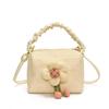 2026 New Summer Advanced Sense Flower Large Capacity Handbags Fashi Versatile Weave Delicate Commute Women's Crossbody Bag