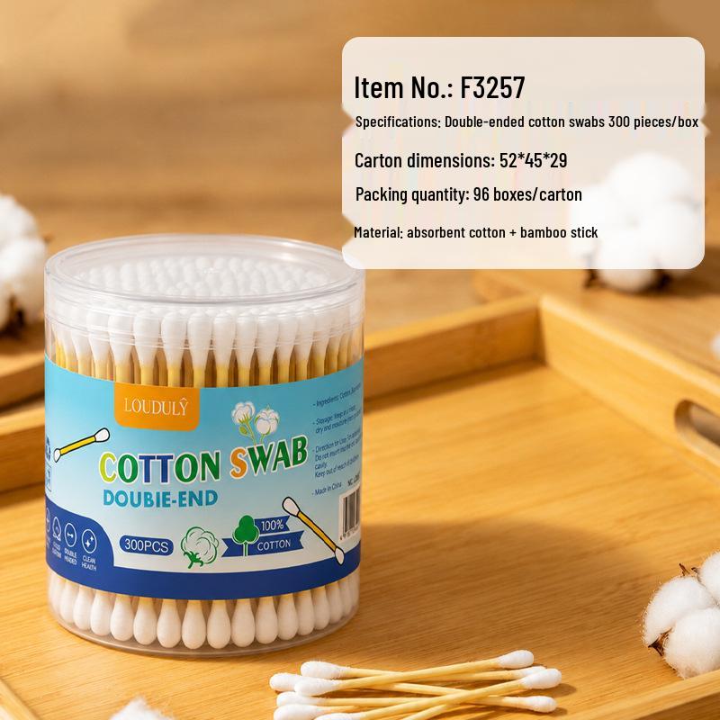 Disposable Double-Ended Cotton Swabs for Home and Salon Use, Small Fine Tip Makeup and Cleaning Swabs