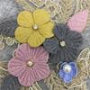 Polyester Lace Collar Three-Dimensional Dip Flower, Rhinestone Handmade Diy Lace Clothing Accessories Decal