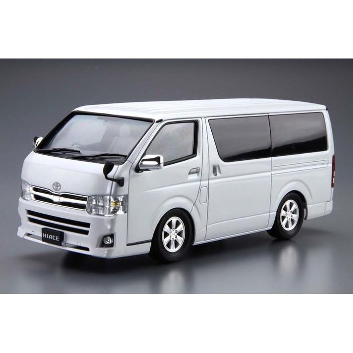 Aoshima Toyota TRH200V Hiace Super GL '10 1/24 Scale Plastic Model Kit, White, -197mm