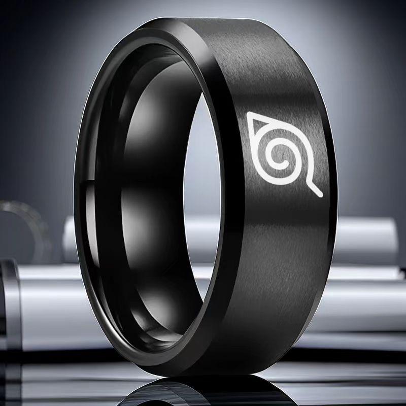 

Ретро кольцо из нержавеющей стали в стиле Наруто для мужчин и мальчиков Size 10