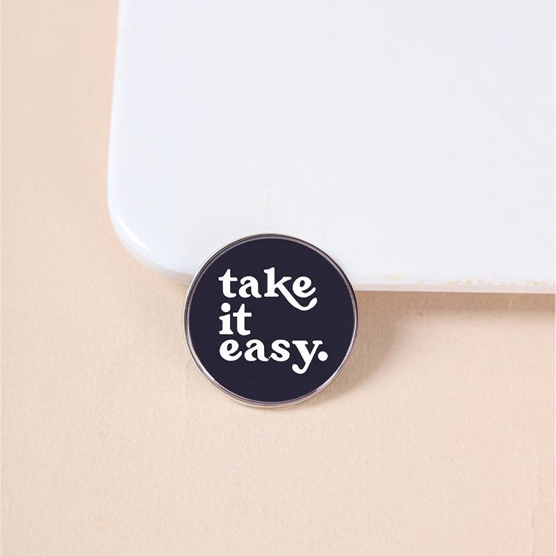 Inspirational Mental Health Awareness Brooch - Positive Living Metal Pin Accessory