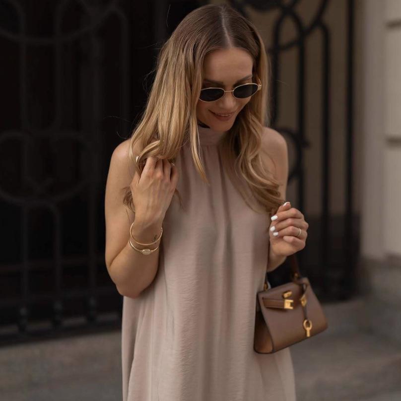 European-American 2025 Sleeveless Backless Summer Casual Long Dress - New Fashion Slimming Design
