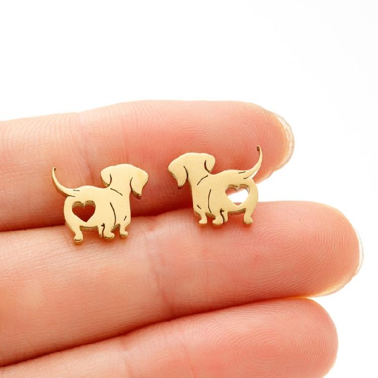 Fashion Ear Jewelry Pet Dog Ear Stud Dachshund Ear Pins Alloy Material for Daily